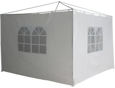 TrendLine Seitenteile für Pavillon 3x3 m weiß 2 STK Klettverschluss Gartenzelt
