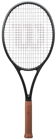 Wilson RF 01 Strung Performance Tennis Racket - Grip Size 3-4 3/8, Strung with Sensation 16 Natural at Mid Range Tension