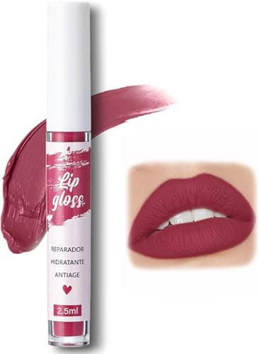 Single Stick Non-Stick Cup Matte Mist Velvety Lip Gloss, 12 Colors Matte Lip Gloss Long Lasting Waterproof Non-Fading Lipstick, Lip Glaze (09#, 10cm)