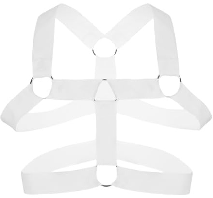 Man Sele Kropp Bröst Elastiskt Rem Axel Halter Stark Dräkt Bondage Strap Gay Cosplay