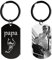 Cadeau Papa Porte-Clés Fete des Peres Personnalisés Photo, Idee Cadeaux Fête des Pères Original Porte Clef Personnalisable Nom Gravure Avec Motif Poing, Cadeaux Anniversaire Papa, Homme