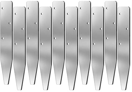 Betongformsverktyg, 10-Delars V-Formad Återanvändbar Rostbeständig Spik Med Hål, Platta stålpålar för betongform, för trädgård, gräsmatta, staket, gårdsrenovering, utomhus