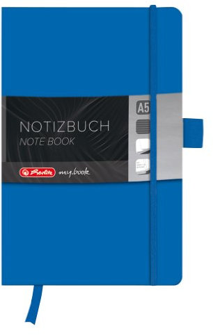 Herlitz 11368990 Notizbuch my.book Classic A5, 96 Blatt, liniert, blau