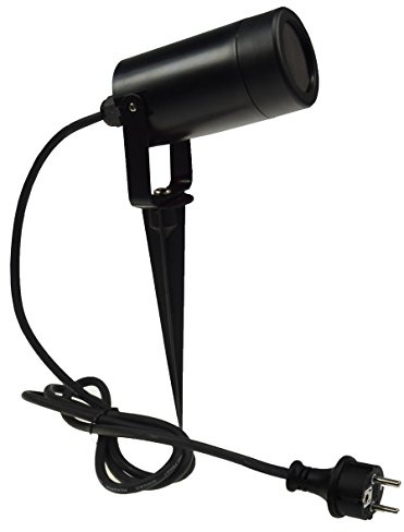 ChiliTec trädgårdsspotlight trädgårdsbelysning GU10 sockel 1,5 m kabel med kontakt vridbar växtspotlight leverans utan belysningsmedel svart