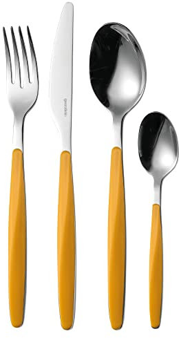 Ochre 24 Piece Cutlery Set My Fusion, Silver, Ocher