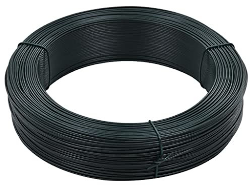 vidaXL Bindedraht Spanndraht Blumendraht Wildzaun Gartenzaun Maschendrahtzaun Zaun Draht Basteldraht 250m 2,3/3,8mm Stahl Schwarzgrün