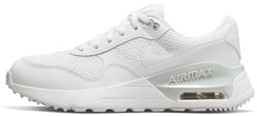 Nike Jungen Nike Air Max Systm Sneaker, White White Pure Platinum, 36.5 EU
