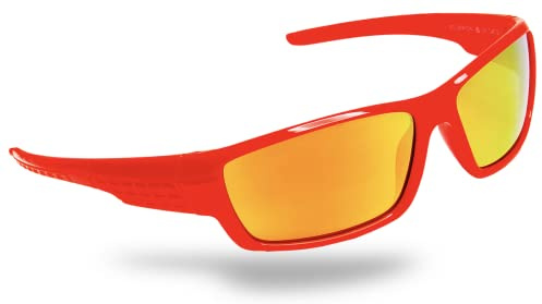 Eyelevel Scorpion Sports Wrap Safe Sunglasses for Boys - Red Kids Sunglasses - 100% UVA/UVB Protection and a CAT3 Lens - For Boys 5-10 years