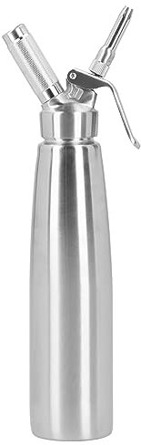 aqxreight Dispenser per Sifone per Panna in Acciaio Inossidabile 304, Presa d'Aria per caffè, Dessert, Strumenti per Cuocere Fai da Te, 500 Ml, Argento (Acciaio Inossidabile 304