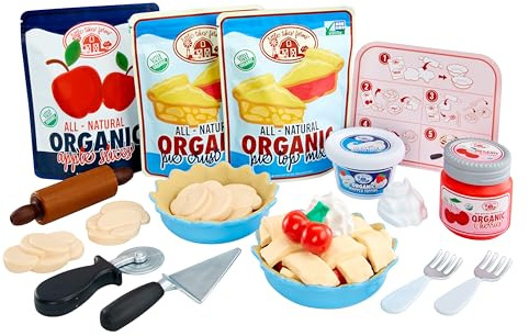 Little Tikes Creative Chefs Pie Kit - con Arena de Juego Make-It! Mix, 22 Accesorios, Molde de Pasteles Realista para Juego Simulado, NO Comestible, para Niños y Niñas Mayores de 3 Años