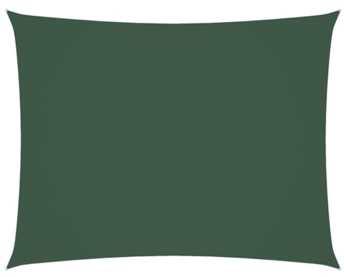 vidaXL Sonnensegel, Sonnenschutz Wasserfest Rechteckig, UV Schutz Sichtschutz für Terrasse Balkon Garten, Windschutz Regenschutz, Dunkelgrün Oxford-Gewebe