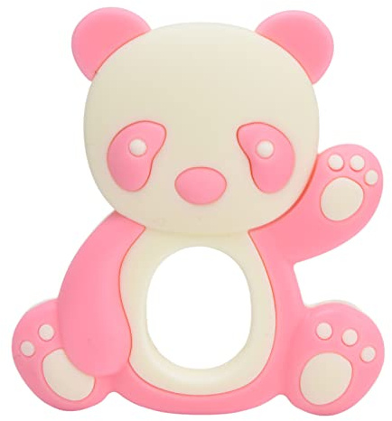 TOPINCN Juguete para Morder, Lindo Artículo de Ayuda para la Dentición de Silicona Suave con Forma de Panda con Múltiples Puntos de Mordida, Dispositivo para Masticar de Grado