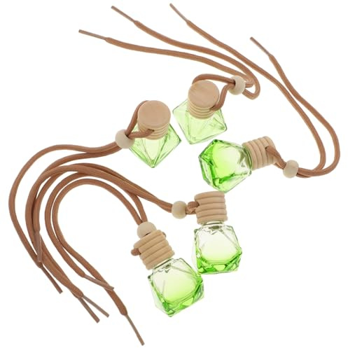 PACKOVE 5 Stück 8 Ml Auto Parfümflakon Anhänger Aromatherapie Diffusor aus Glas für Innenraum Luftverbesserung