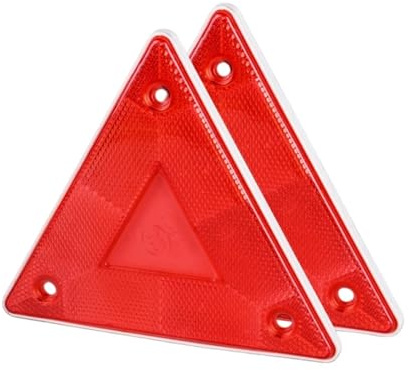 Reflex varningstriangel Varningsreflektor Triangel Röd Lastbil Stop Varningsskylt Skylt bakljus Säkerhetsreflexskylt(2pcs)