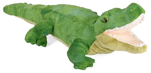 Wild Republic Grön Alligator plysch mjuk leksak, Cuddlekins Goseleksaker, Gåvor för barn 40 cm
