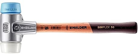 Halder 3117050 Simplex TPE-Soft/Superplastic Soft-Face Mallet, Multi-Colour, 50 mm