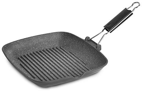 Lagostina Speciali Antiaderenti Grill, Alluminio Pressofuso, Grigio, 28 x 28 cm