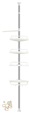 POPSPARK Étagère de Salle de Bain en Acier Inoxydable avec 4 paniers (Plateau en Plastique)