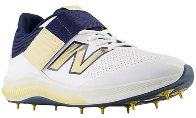 New Balance CK-4040L4 Synthetic Unisex- Adult White Cricket Shoes - 11 UK
