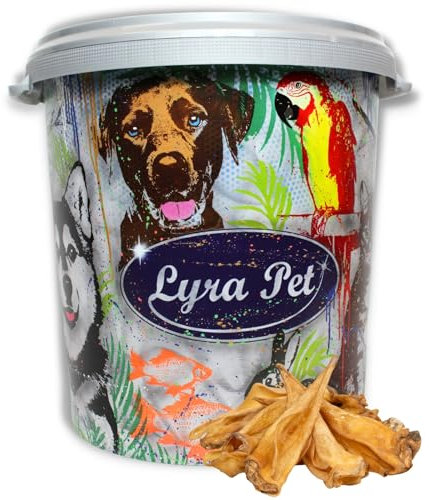 Lyra Pet® 100 Rinderohren ca. 3 kg Hundeleckerli wie Schweineohren in 30 L Tonne