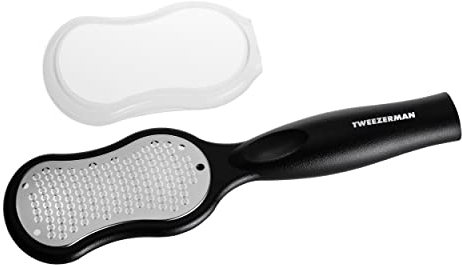 TWEEZERMAN Hornhautentferner für Fußpflege, Hornhautfeile, Abwaschbar, Schwarz