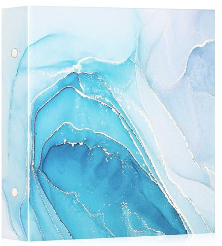 Lanpn Grand Album Photo 10x15 600 Pochette, Format Cuir Tissu Album pour Horizontal Vertical Photos Azur