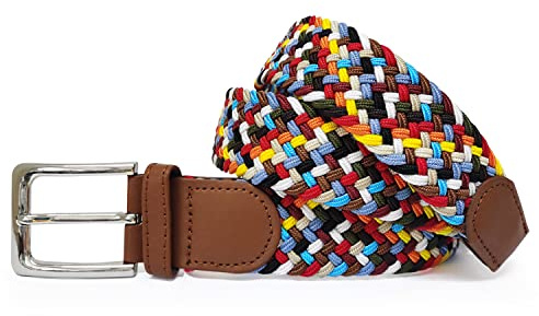Gloop Unisex Elastischer Stoffgürtel Geflochtener Stretchgürtel Dehnbarer Gürtel für Damen und Herren Gesamtlänge