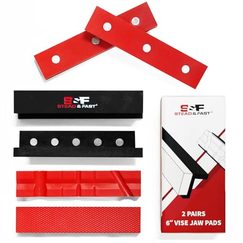 Bench Vice Jaw Pad - 6 inch, 6-pack, with Z-type holder