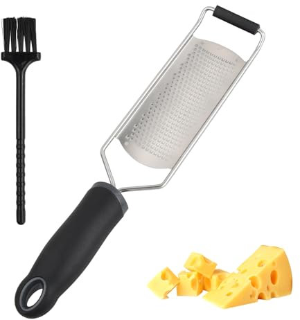 volumoon Grattugia per Formaggio e Limone, Grattugia Manuale con Lama in Acciaio Inossidabile 18/8, Grattugia Fine per Cioccolato, Noce Moscata, Zenzero, Aglio, Agrumi, Lavabile in Lavastoviglie