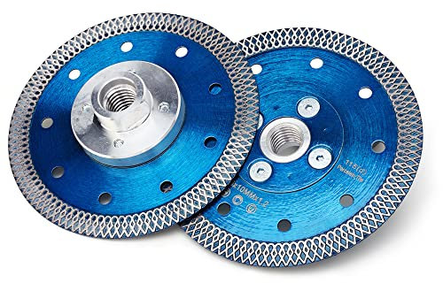 Solidure Disco da taglio diamantato extra sottile 115 mm x M14 Turbo diamante lama per taglio smerigliatura granito marmo cemento piastrelle