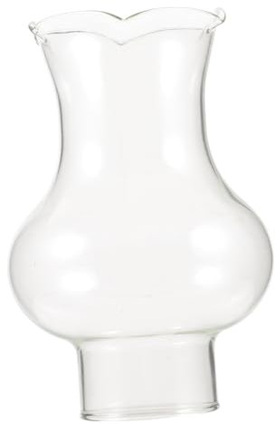 Garneck Vetro di ricambio per lampada a olio, cilindro in vetro trasparente per lampada a petrolio, diametro 3 cm, paralume vintage, ideale per lampade a olio nostalgiche e uragano, materiale durevole