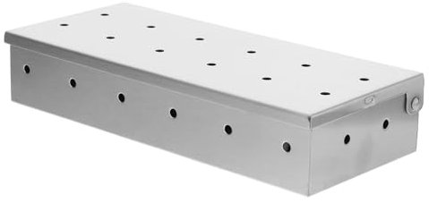 Luxshiny Scatola Affumicatrice Acciaio Inossidabile Con Coperchio Per Bbq Accessorio Per Affumicatura Di e Verdure e Facile Da Usare Per Grigliare Gas o Carbonella