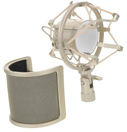 Toddmomy Kit Microfono con Filtro Pop U-shaped per Isolamento Acustico e Supporto Anti-shock Schermo Parabrezza per Microfoni Vocali Compatibile con Vari Modelli per Registrazioni