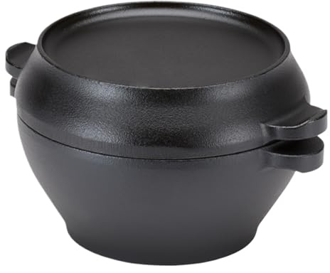Pentola da forno olandese, robusta pentola da forno olandese, pentola rotonda per forno olandese, pentole robuste per forno olandese, utensili da cucina con doppi manici per cuocere il pane e cucina