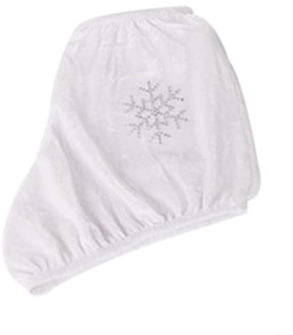 Helilyco Fundas para botas de patinaje sobre hielo, protectores de zapatos de patinaje artístico de microfibra gruesa para hockey y patines de ruedas, color blanco (S)