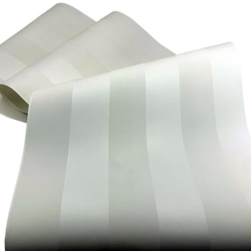 DAWEI 10m White Color Modern Minimalist Living Room Bedroom Tv Backdrop Wallpaper Stripe Flocking Non-Woven Wall Paper Roll