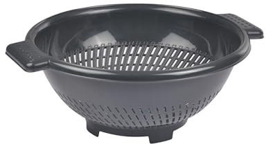 Homéa Essentiel, Passoire Plastique D25 x H10 cm Anthracite