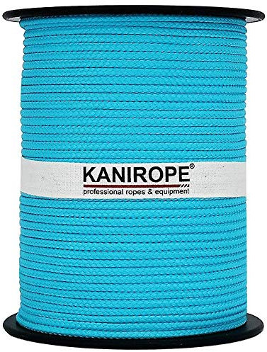 Kanirope® PP Seil Polypropylenseil MULTIBRAID 4mm 100m Farbe Türkis (0509) 16x geflochten
