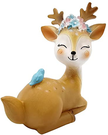 Figurine de renne, Mignon Mini Cerf en Résin, Figurines de Cerf en Résine 3D Ornements Décoratifs Figurines Animaux Accessoire de Décoration de Jardin