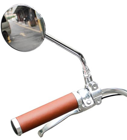 XIFOWE Klassischer Fahrradspiegel aus Metall für Lenker, Rückspiegel, Kreuzfahrtspiegel, E-Bike-Spiegel, Seitenspiegel, verzinkter Stahlrahmen für Fahrradteile
