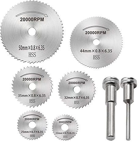 Hojas de Sierra Circular, ZFYQ 8 Piezas Hoja de Corte Set Mini Hoja de Sierra Circular HSS para Cortar Madera Productos de Plástico Aleaciones de Aluminio Metales Blandos