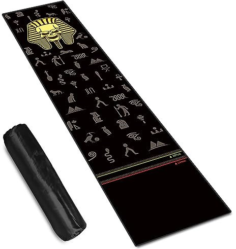QCHIAN Gummi-Dartmatte mit Tragetasche, Rutschfester Stabiler Schutzteppich for Steel- und Soft-Tip-Dartspiele mit Startlinien, geeignet for alle Dartarten