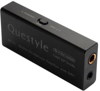 Questyle M15i Kopfhörerverstärker Tragbarer DAC USB DAC Verstärker mit Dual-Klinke, tragbarer Kopfhörer verstärker - Apple MFi Zertifizierter, Hochauflösender DAC -geräuscharm, für iOS/Android/PC