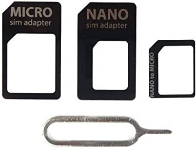 4-i-1-pack simkortsadapterkit, Nano Micro Standard Sim-kortadapter set för alla smartphones, SIM-utsprutningsverktyg för mobiltelefoner