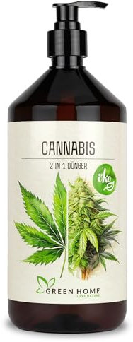 Green Home Hanf- & Cannabis-Dünger All in One 1L | Cannabis Dünger, Hanf Dünger für Cannabis Pflanzen | Universaldünger für Indoor & Outdoor | Cannabisdünger für Hanf-Erde und Autoflower