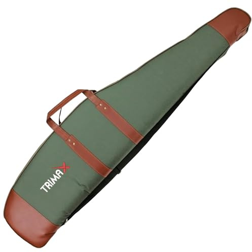 Trimax Funda JC111 Color Verde y marrón para carabinas, Rifles, escopetas y Armas largas en General con Hueco para el Visor. Egg Foam. Longitud: 122 cm...