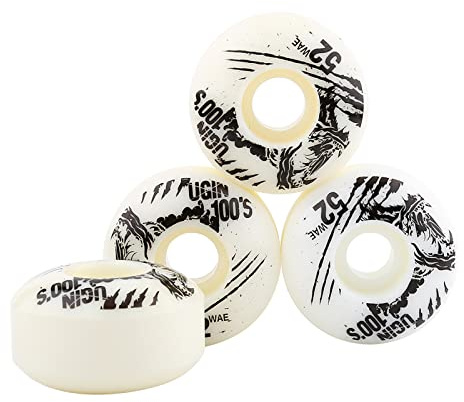 52mm x 30mm Skateboard Wheels Made of High Resilient PU Compact Design Adjusted for Basic Skateboarding Suitable Rough Grounds