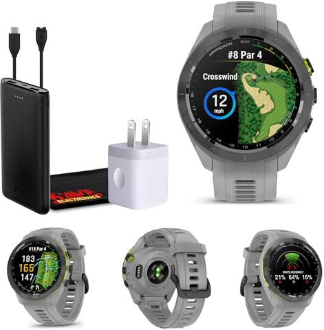 Garmin Approach S70 - Reloj inteligente GPS de 42 mm para hombre, pantalla táctil AMOLED ligera de 1.2 pulgadas y 42000 campos precargados, gris, relojes Garmin para hombre