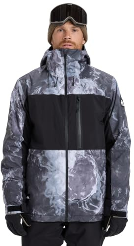 Quiksilver - Chaqueta de Nieve Sycamore Printed Jacket, Color Negro