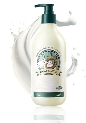 LJYBoBin Goat Milk Body Wash,Foaming Bath with Fresh Goat Milk,Gentle Moisturizing Body Lotion,Refreshing Smooth Liquid SKin Cleanser for All Skin Types 19.35 Fl Oz